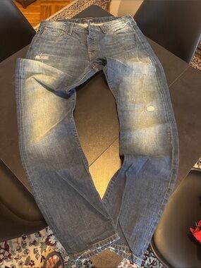 Scotch & Soda Men's Faded Blue Slim-Straight Jeans